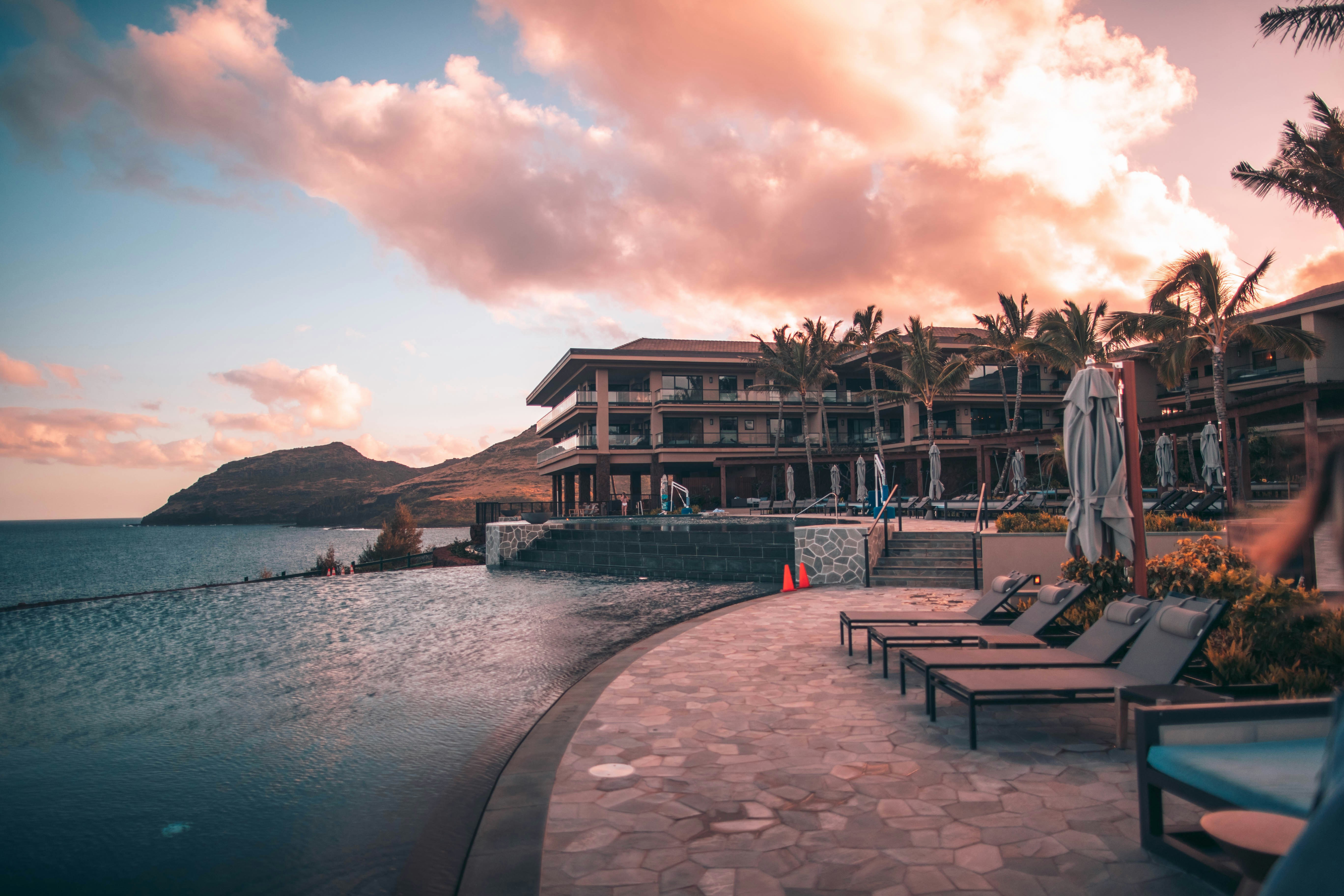 Luxury resort infinity pool